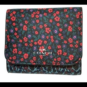 COACH Ranch Floral Mini Button Wallet